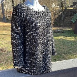 Chico's Shimmery Textured 3/4 Sleeve Top